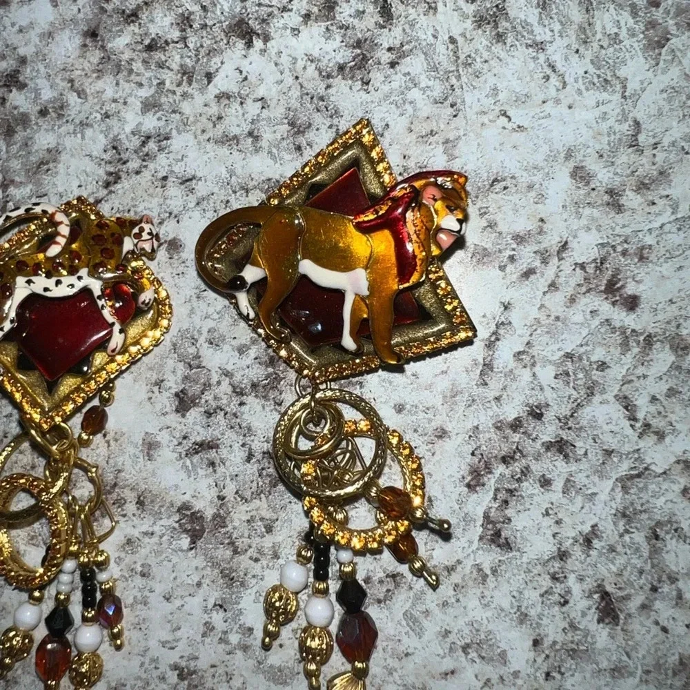 Lunch At The Ritz Earrings “READ DESCRIPTION” - Picture 3 of 7